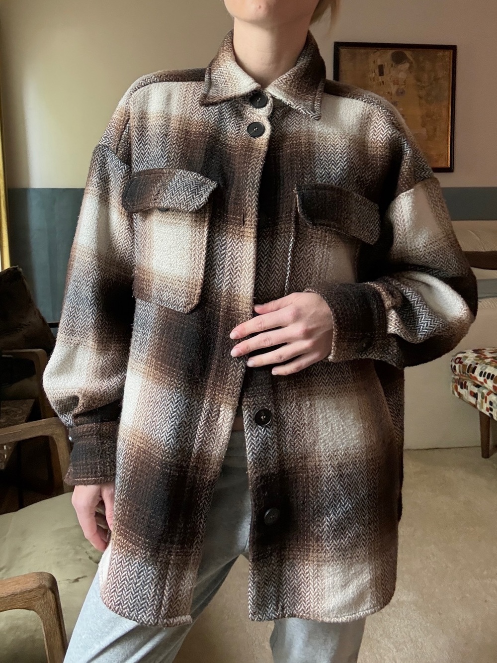 H&M Flannel Shirt Jacket